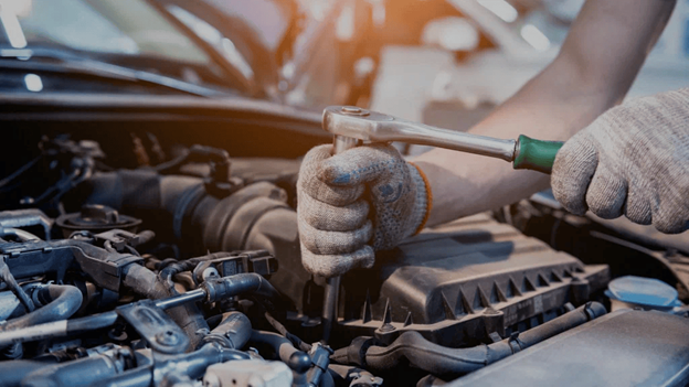 Auto mechanic performing car service in Caboolture workshop